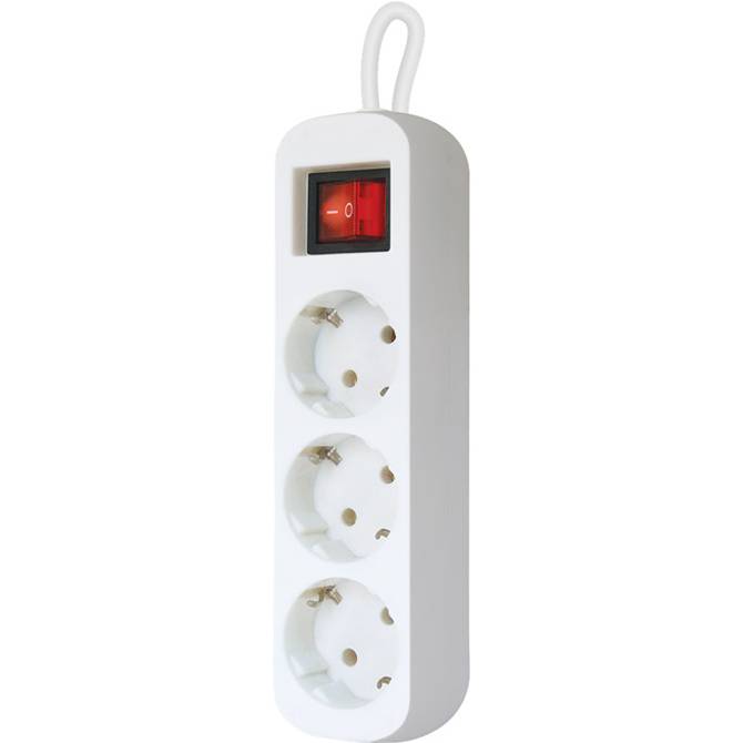 Удлинитель DEFENDER S318 3 розетки 1.8м 10А 3x1.0мм2 White (992330) Тип удлинитель