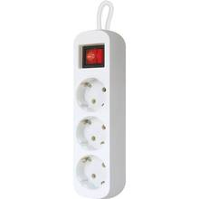 Удлинитель DEFENDER S318 3 розетки 1.8м 10А 3x1.0мм2 White (992330)