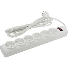Мережевий фільтр DEFENDER DFS 153 6 розеток 3м 10A White (994900)