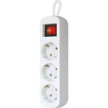 Удлинитель DEFENDER S330 3 розетки 3м 10А 3х1.0мм2 White (992340)