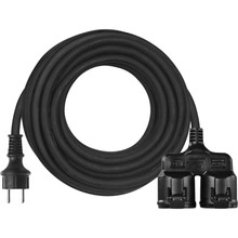 Подовжувач EMOS 2 розетки 10м 16A 3x1.5мм2 Black (P0701)