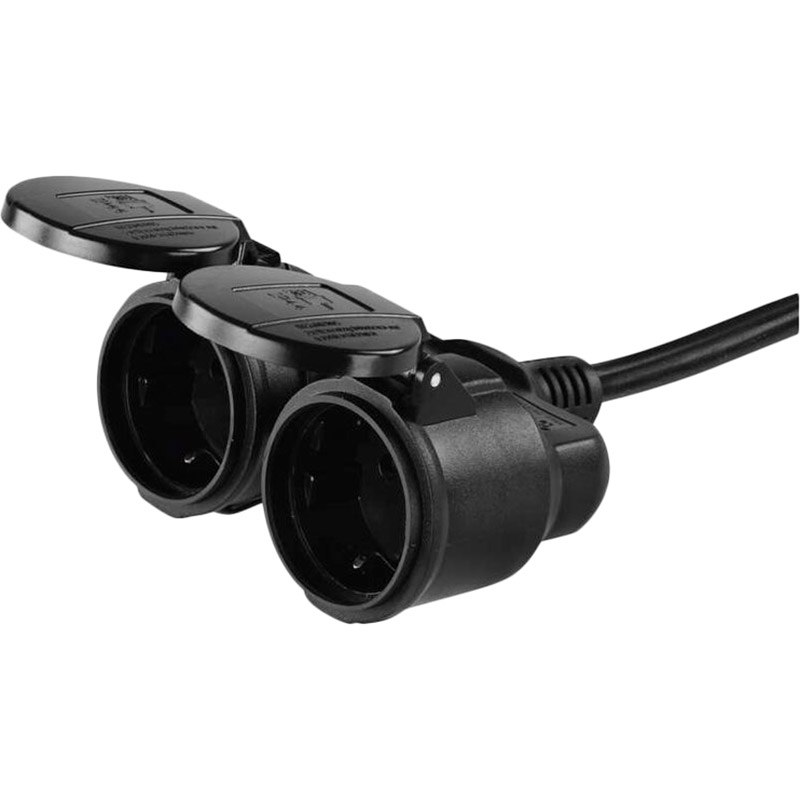 Подовжувач EMOS 2 розетки 10м 16A 3x1.5мм2 Black (P0701) Тип розеток євророзетка із заземленням (Тип F)