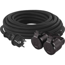 Подовжувач EMOS P0701 2 розетки 10 м 16A 1.5 мм2 Black (P0701)