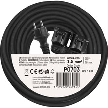 Удлинитель EMOS 2 розетки 20м 16А 3x1.5мм2 (P0703)