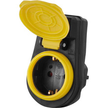 Переходник EMOS 1 розетка 16А Black (P00292)