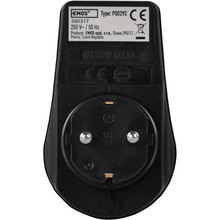 Переходник EMOS 1 розетка 16А Black (P00292)