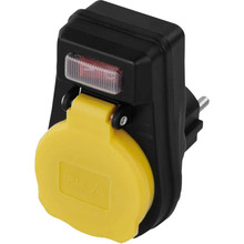 Переходник EMOS 1 розетка 16А Black (P00292)