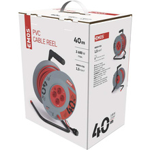 Подовжувач EMOS 4 розетки 40м 16А 3x1, 5мм2 Red (P09240)