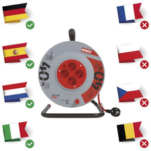 Подовжувач EMOS 4 розетки 40м 16А 3x1, 5мм2 Red (P09240)