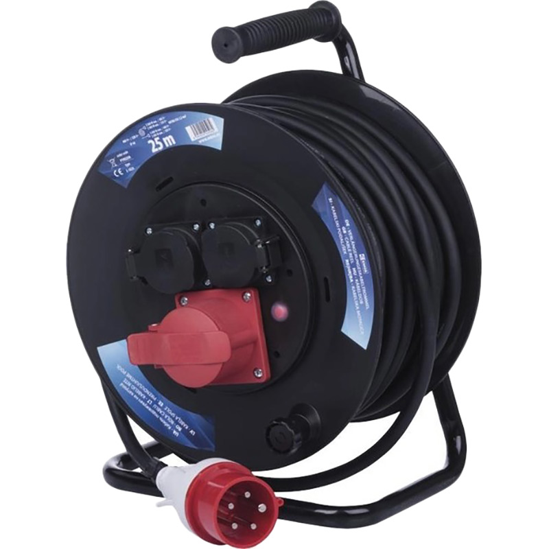 Удлинитель EMOS 3 розетки 25м 12.5А 5х1,5мм2 Black (P192250) Тип удлинитель