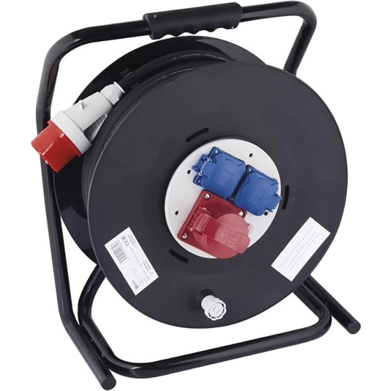 Подовжувач EMOS 3 розетки 33м 16А 5x2.5мм2 Black (P19733) Тип вилки 2P+E