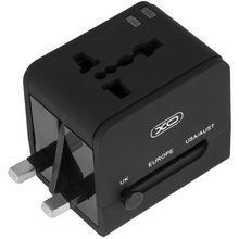 Перехідник XO Adapter EU-US-UK 1 розетка 2,4 Black (XO-WL-01-BK)