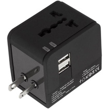 Перехідник XO Adapter EU-US-UK 1 розетка 2,4 Black (XO-WL-01-BK)
