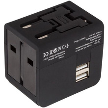Перехідник XO Adapter EU-US-UK 1 розетка 2,4 Black (XO-WL-01-BK)