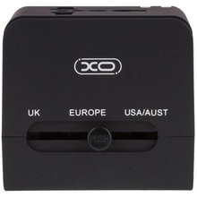 Перехідник XO Adapter EU-US-UK 1 розетка 2,4 Black (XO-WL-01-BK)