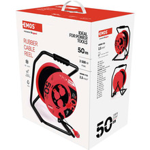 Удлинитель EMOS 4 розетки 50м 16A 3x2.5мм2 Red (P19221)
