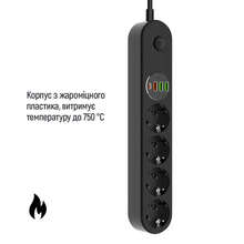 Сетевой фильтр COLORWAY 4 розетки + 4xUSB 2м 10A Black (CW-CHE44PDB)