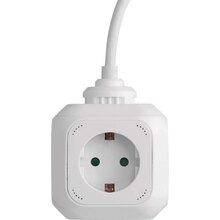 Удлинитель EMOS 4 розетки + 2xUSB 1.9м 16A 3×1.5мм2 White (P04219GU)