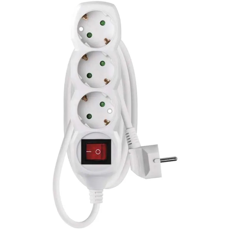 Удлинитель EMOS 3 розетки 1.5м 16A 3×1мм2 White (P1321)