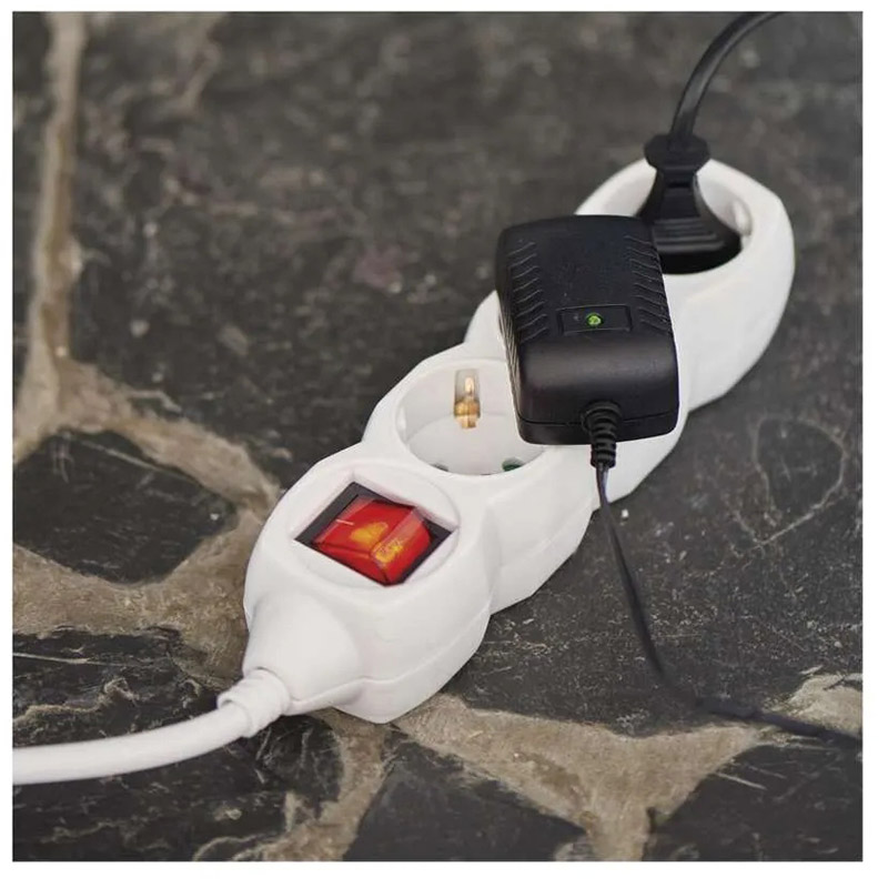 Удлинитель EMOS 3 розетки 1.5м 16A 3×1мм2 White (P1321) Максимальная сила тока 16