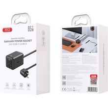 Сетевой фильтр XO WL24 2 розетки + 4xUSB 1.5м 10А Black (WL24.black)