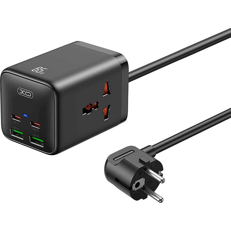 Сетевой фильтр XO WL24 2 розетки + 4xUSB 1.5м 10А Black (WL24.black) Тип сетевой фильтр