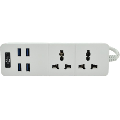 Мережевий фільтр VOLTRONIC ТВ-Т07 2 розетки 2 м 16 A 3х0.75 мм2 White (ТВ-Т07-White)