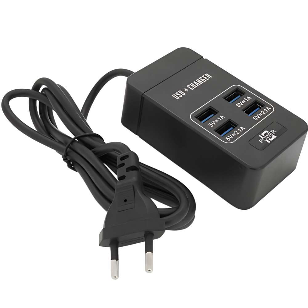 Мережевий фільтр VOLTRONIC ТВ-Т05 4 USB 1.5 м 2.1 Black Box