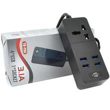 Фільтр мережі VOLTRONIC ТВ-Т06 1 розетка 4 USB 2 м 3.1 Black (ТВ-Т06-Black)