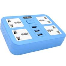 Мережевий фільтр VOLTRONIC ТВ-Т15 4 розетки 3 USB 2 м Blue (ТВ-Т15-Blue)