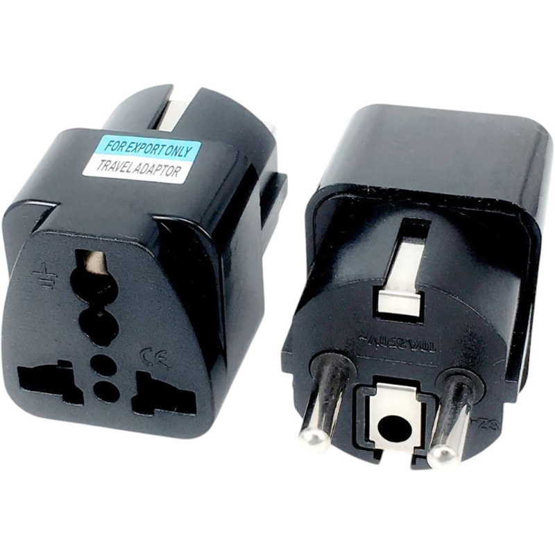 Перехідник DYNAMODE US/UK/AU to EU (EU Adapter black) Тип розеток роз'єм I