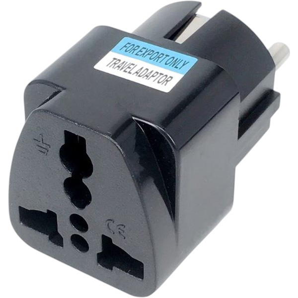 Перехідник DYNAMODE US/UK/AU to EU (EU Adapter black)