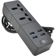 Мережевий фільтр VOLTRONIC ТВ-Т07 2 розетки 2м 16А 3х0.75мм2 Black (ТВ-Т07-Black)