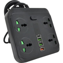 Мережевий фільтр VOLTRONIC ТВ-Т18 4 розетки 2м 10А 3х0.75мм2 Black (OS-Т18-Black)