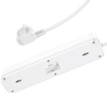 Мережевий подовжувач HOCO NS1 Aura 4-bit 4 розетки 1.8 м 3А White