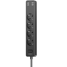 Фільтр мережі XO WL10 4 розетки 1.8 м 10А black (WL10.black)