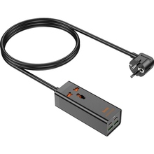 Мережевий фільтр HOCO AC10A Barry PD65W GaN (2C2A with 1 socket) desktop charger 1 розетка 1.5 м Black (6942007601672)