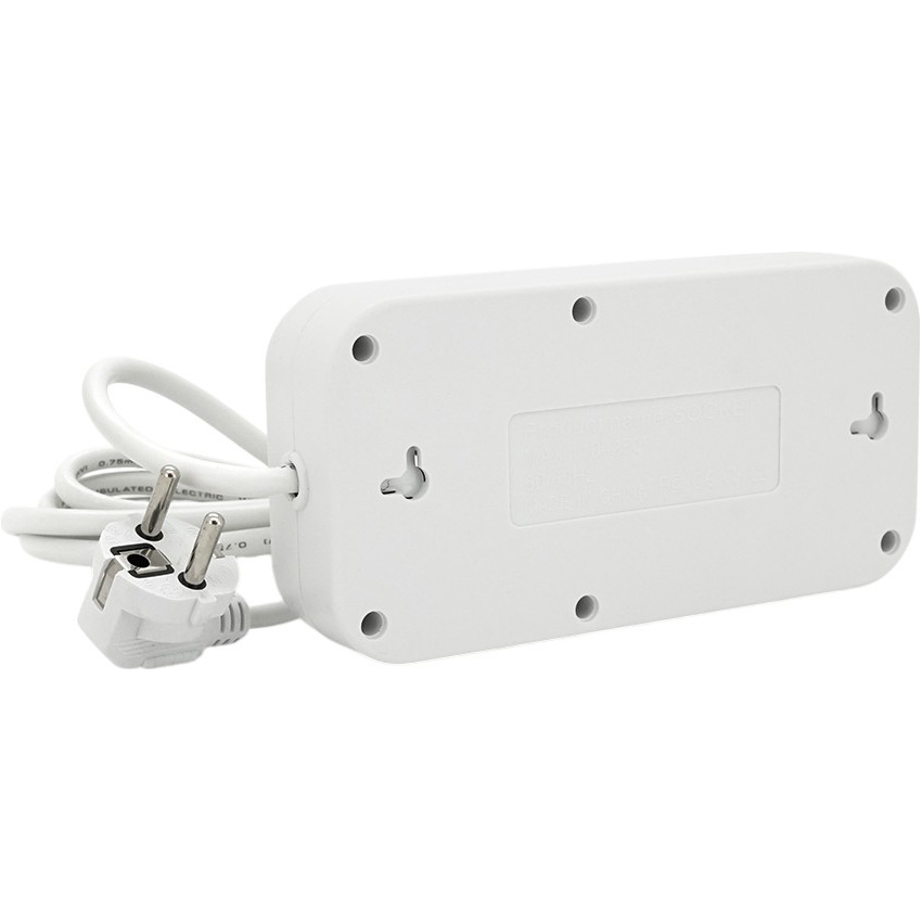 Мережевий фільтр VOLTRONIC F09U 3 розетки + 4 USB + PD 2 м 10 А 3х0.75 мм White (F09U-White) Тип мережевий фільтр