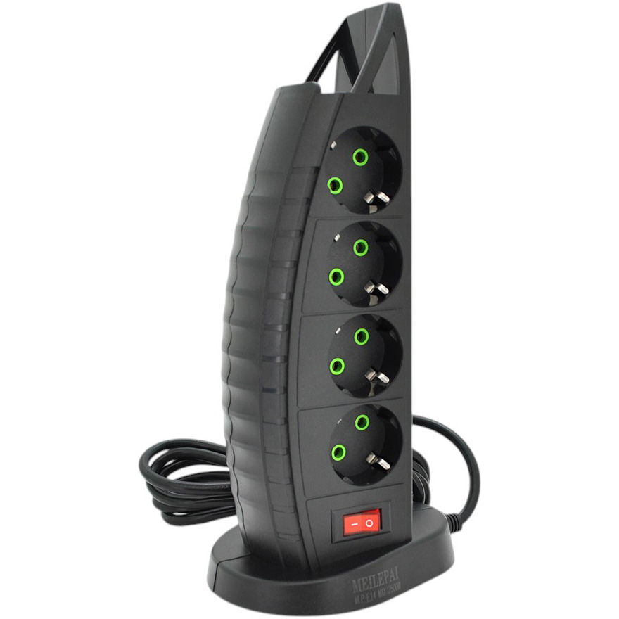 Сетевой фильтр VOLTRONIC F14 8 розеток + 4 USB 2 м 3х0.75 мм Black (F14-Black) Тип сетевой фильтр