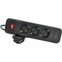 Сетевой фильтр VOLTRONIC F23 3 розетки 2м 10А 3х0.75 мм Black (F23-Black)