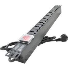 Подовжувач PIPO 8 розеток 1.8м 10А Black (PP8PDUGR-UN)