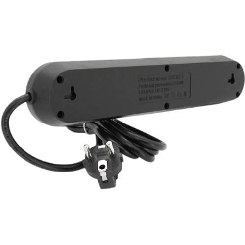 Мережевий фільтр VOLTRONIC 4 розетки+3 USB 1.5м 10А 3х0,75мм Black (F01U-Black) Тип мережевий фільтр