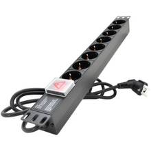 Удлинитель PIPO 8 розеток 1.8 м 10А 3х1,5 мм2 Black (YT-PP8PDUGR)