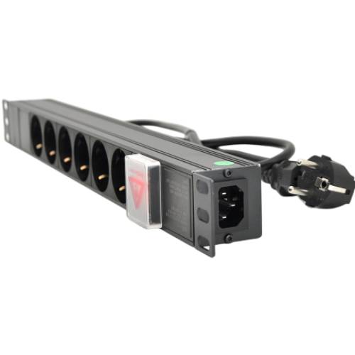 Удлинитель RITAR 6 розеток 1.8м 16А Black (1U-M6-K-C13)