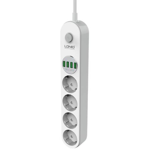 Сетевой фильтр LDNIO 4 розетки+4 USB 2м 10А 3х0,75мм Black (SE4432) Тип сетевой фильтр