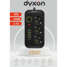 Мережевий фільтр DYXON 3 розетки 3 м 5/2.1А 1.5 мм.2 Black (DXN-3M-MFP-35PD-B)