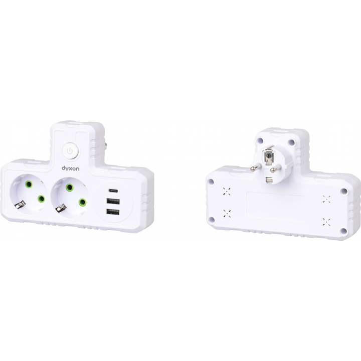 Мережевий фільтр DYXON 2 розетки 5/2.1A White (DXN-MFP-23PD-PS-W)