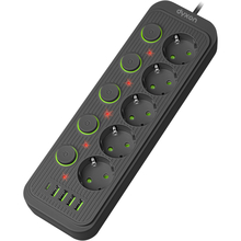 Мережевий фільтр DYXON 5 розеток 2 м 5/2.0А 1.5мм2 Black (DXN-MFP-54PD2MB)