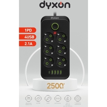 Мережевий фільтр DYXON 6 розеток 3м 5/2.1А 1.5мм2 Black (DXN-3M-MFP-65PD-B)