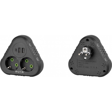 Фільтр мережі AURA Energy 2+3 USB-A + USB-C (PD) Black (AUEMFP23PDB)